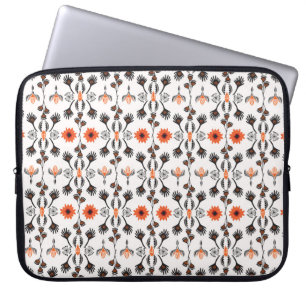 Housse Pour Ordinateur Portable Fleur à rayures bohème : vintage à main.