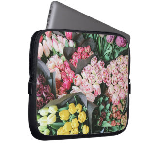 Housse Pour Ordinateur Portable fleur colorée