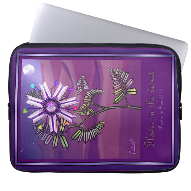 Housse Pour Ordinateur Portable Fleur dans le désert (Devant)