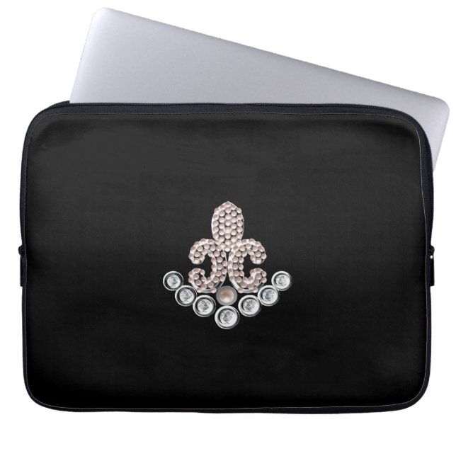 Housse Pour Ordinateur Portable Fleur De Lis (Devant)
