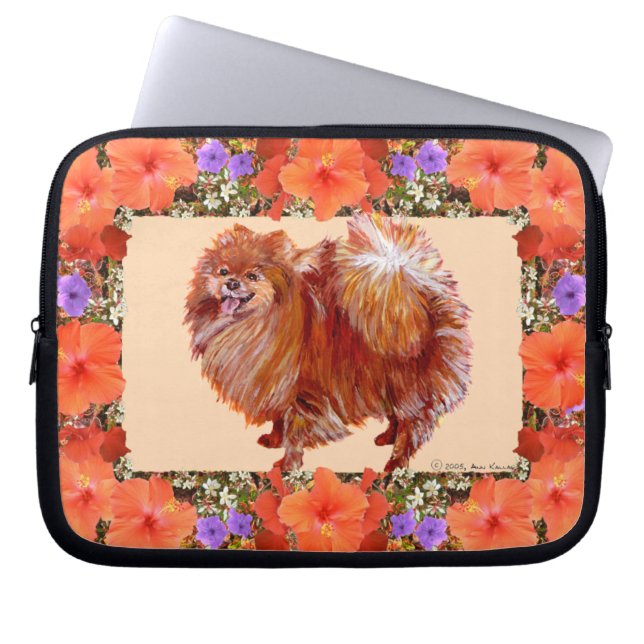 Housse Pour Ordinateur Portable Fleur de Poméranie (Devant)