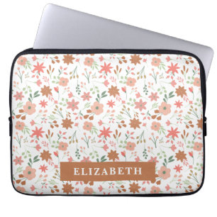 Housse Pour Ordinateur Portable Fleur de printemps mignonne florale personnalisée