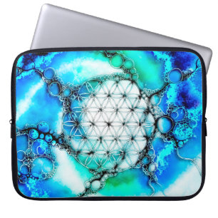Housse Pour Ordinateur Portable Fleur De Vie - Façons Colorées 2