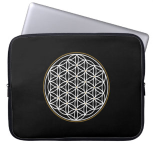 HOUSSE POUR ORDINATEUR PORTABLE FLEUR DE VIE SYMBOLE MYSTIQUE