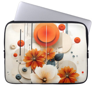 Housse Pour Ordinateur Portable Fleur géométrique abstraite