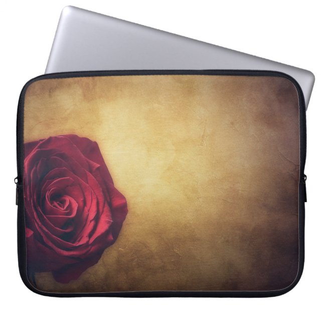 Housse Pour Ordinateur Portable Fleur rose rose abstraite romantique (Devant)