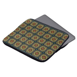 Housse Pour Ordinateur Portable Fleur rouge médiévale Lys Vintage Motif