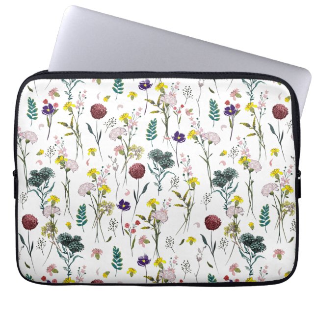 Housse Pour Ordinateur Portable Fleur Sauvage Vibrante (Devant)