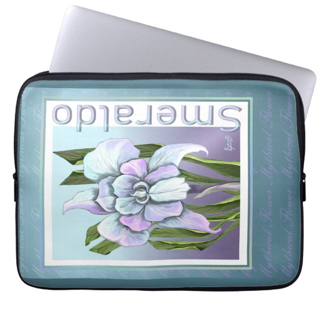 Housse Pour Ordinateur Portable Fleur Smeraldo (Devant)