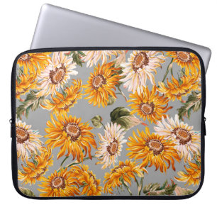Housse Pour Ordinateur Portable Fleur tournesol ressort beau patchwork sans soudur