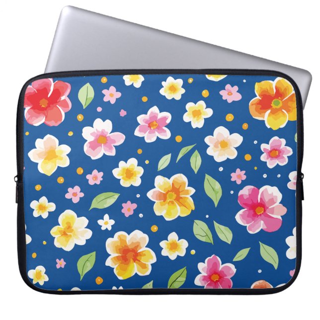 Housse Pour Ordinateur Portable Fleurs (Devant)