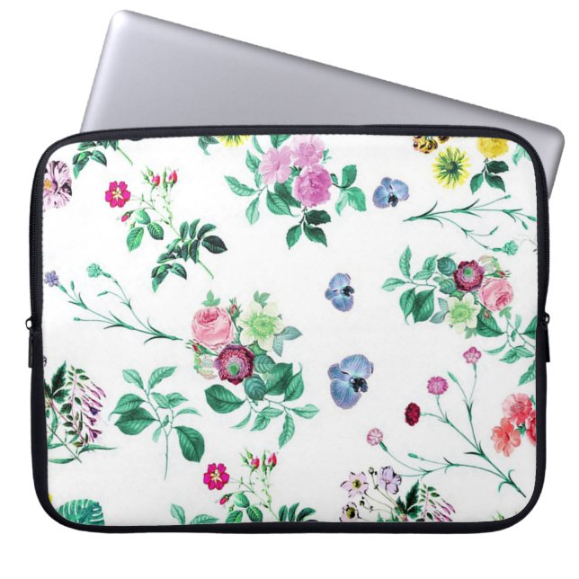 Housse Pour Ordinateur Portable Fleurs (Devant)