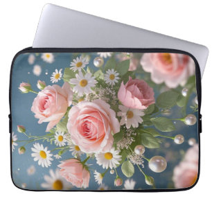 Housse Pour Ordinateur Portable Fleurs à l'élégance extravagante intemporelle