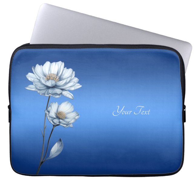 Housse pour ordinateur portable Fleurs aquarelles  (Devant)