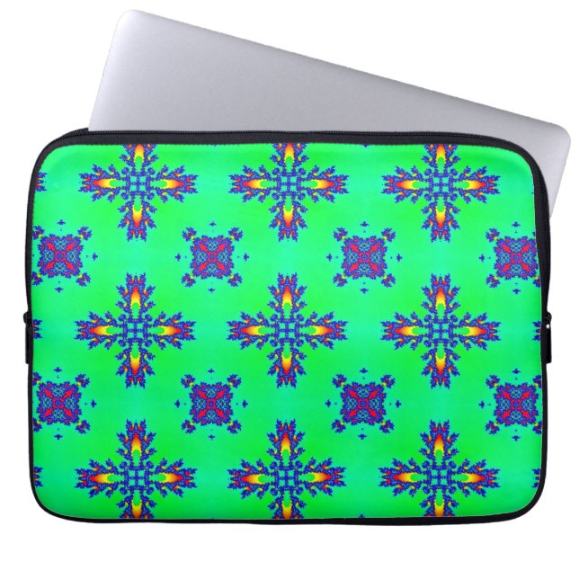 Housse Pour Ordinateur Portable Fleurs Artdeco dans le style rétro (Devant)