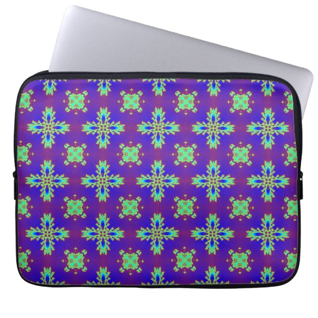 Housse Pour Ordinateur Portable Fleurs Artdeco dans le style rétro (Devant)
