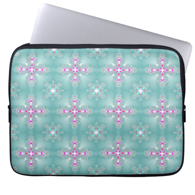 Housse Pour Ordinateur Portable Fleurs Artdeco dans le style rétro (Devant)