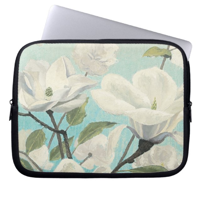 Housse Pour Ordinateur Portable Fleurs blanches des sud (Devant)