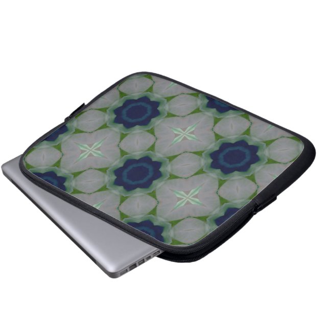 Housse pour ordinateur portable Fleurs Bleues (Devant bas)