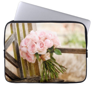 Housse Pour Ordinateur Portable Fleurs Bouquet rose