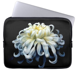 Housse Pour Ordinateur Portable Fleurs   Chrysanthème blanc