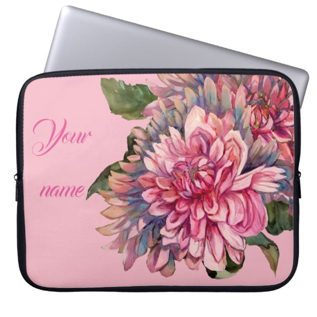 Housse Pour Ordinateur Portable fleurs dahlias (Devant)