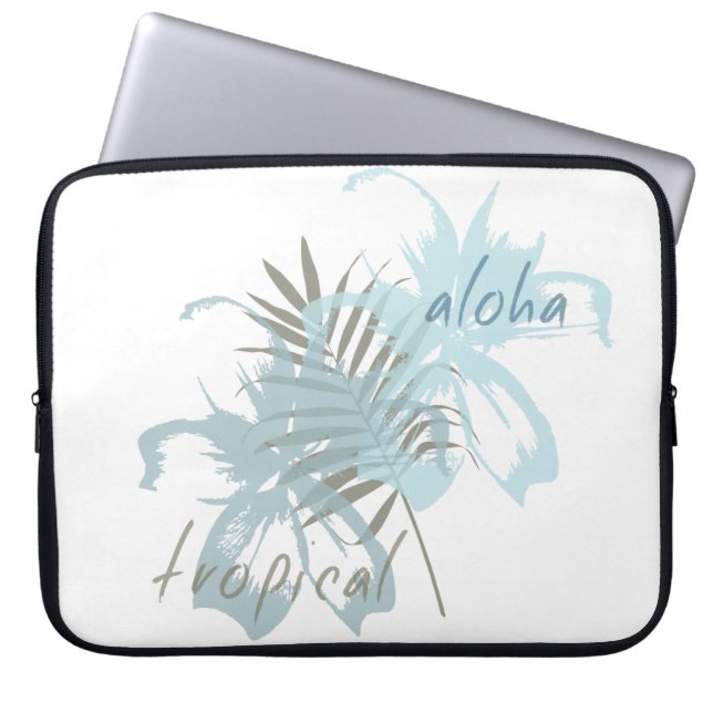 Housse Pour Ordinateur Portable Fleurs d'Aloha tropicales (Devant)