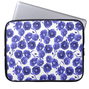 Housse Pour Ordinateur Portable Fleurs de champ aquarelle : Papier peint botanique