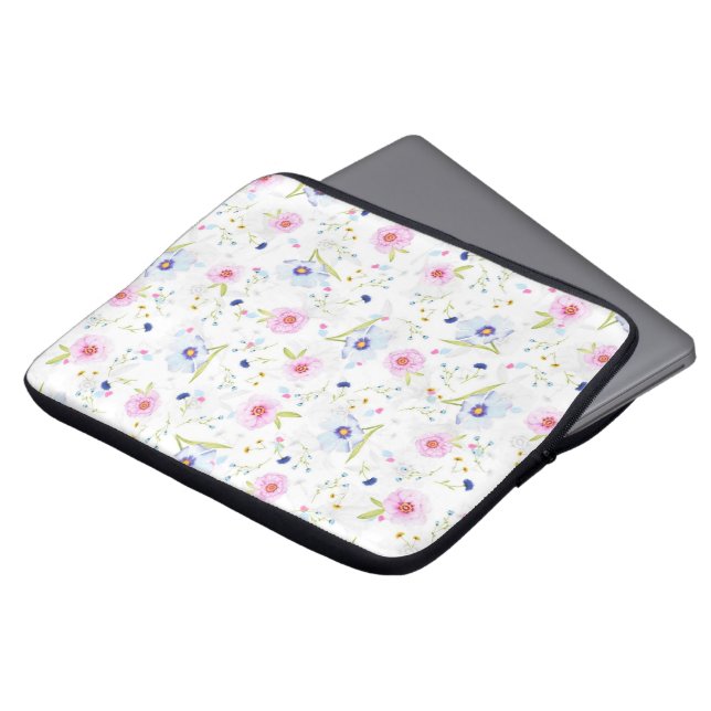 Housse Pour Ordinateur Portable Fleurs de Jardin fraîches (Devant haut)