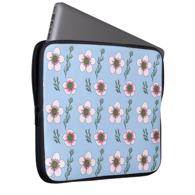 Housse Pour Ordinateur Portable Fleurs de Manuka (Devant droit)