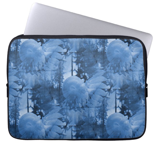 Housse Pour Ordinateur Portable Fleurs de neige..... (Devant)