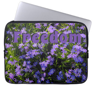 Housse Pour Ordinateur Portable Fleurs de printemps Freedom Blue Squill