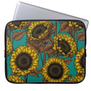 Housse Pour Ordinateur Portable Fleurs de soleil