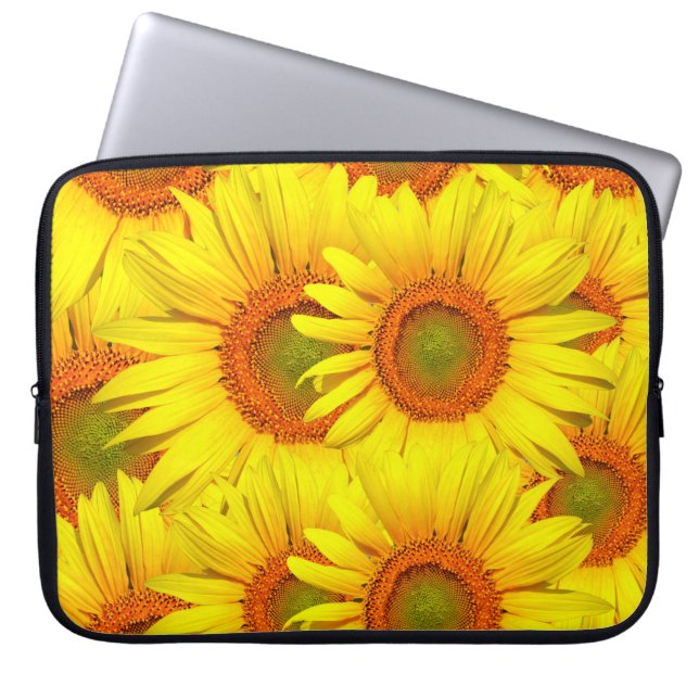 Housse Pour Ordinateur Portable Fleurs de soleil (Devant)