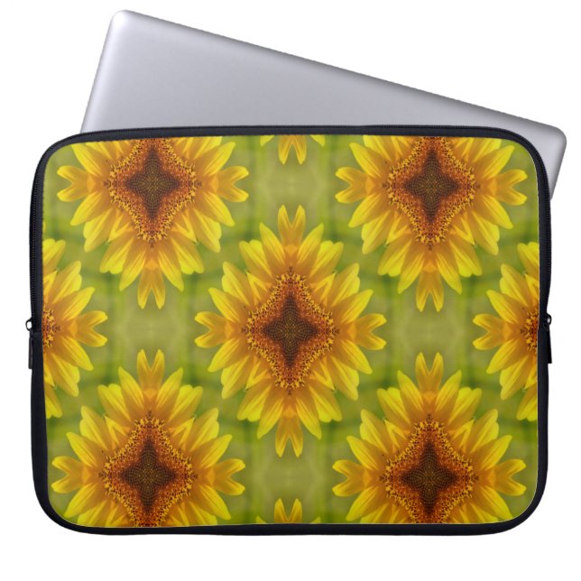 Housse Pour Ordinateur Portable Fleurs de soleil délicieux.... (Devant)