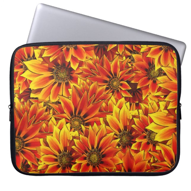 Housse Pour Ordinateur Portable Fleurs de soleil orange (Devant)