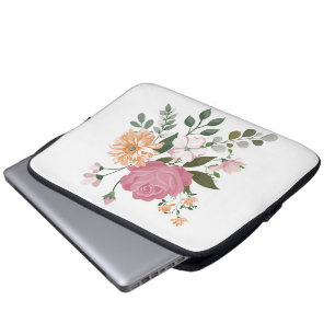 Housse Pour Ordinateur Portable Fleurs d'eau