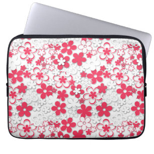 Housse Pour Ordinateur Portable Fleurs en papier