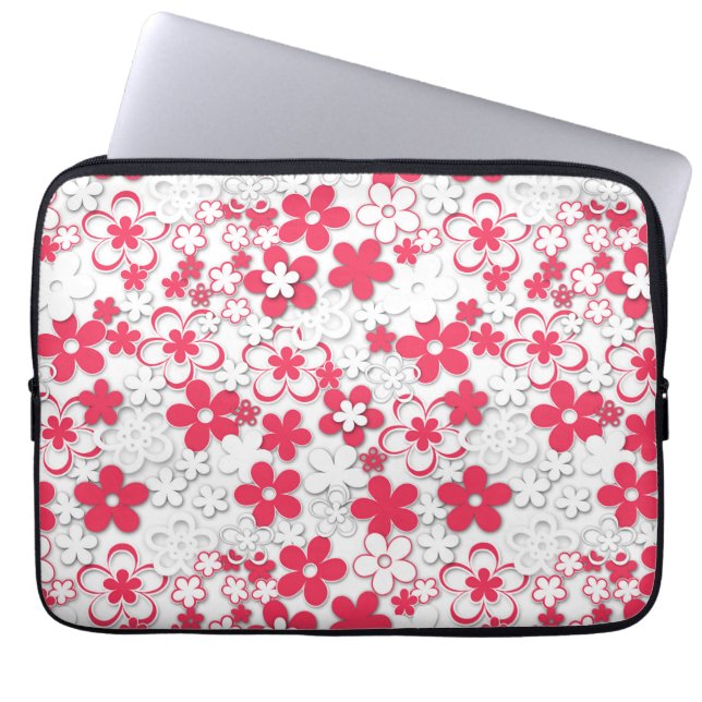 Housse Pour Ordinateur Portable Fleurs en papier (Devant)