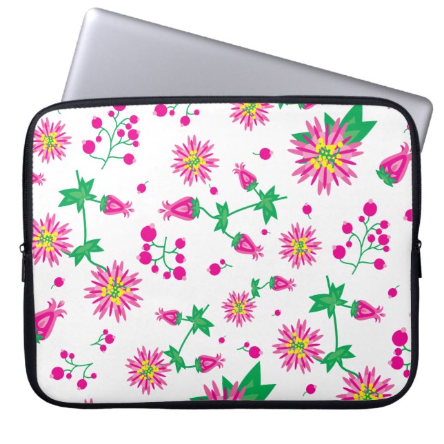 Housse Pour Ordinateur Portable Fleurs et baies (Devant)