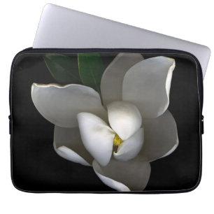 Housse Pour Ordinateur Portable Fleurs Fleur de Magnolia blanc unique