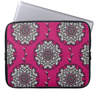 Housse Pour Ordinateur Portable Fleurs Graphiques Florales rose sans joint