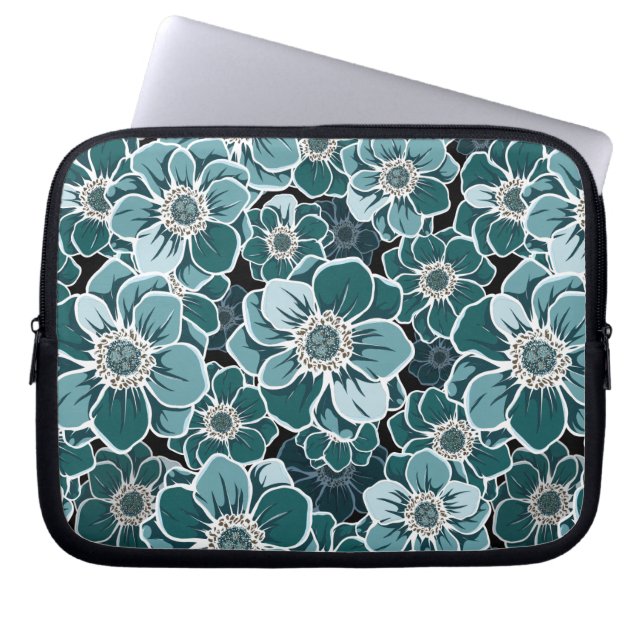 Housse Pour Ordinateur Portable Fleurs Mandala (Devant)