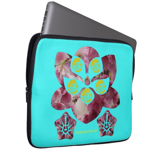 Housse Pour Ordinateur Portable fleurs merveilleuses (Devant droit)