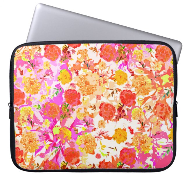 Housse Pour Ordinateur Portable Fleurs mignonnes motif (Devant)