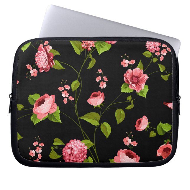 Housse Pour Ordinateur Portable Fleurs Motif 18 (Devant)