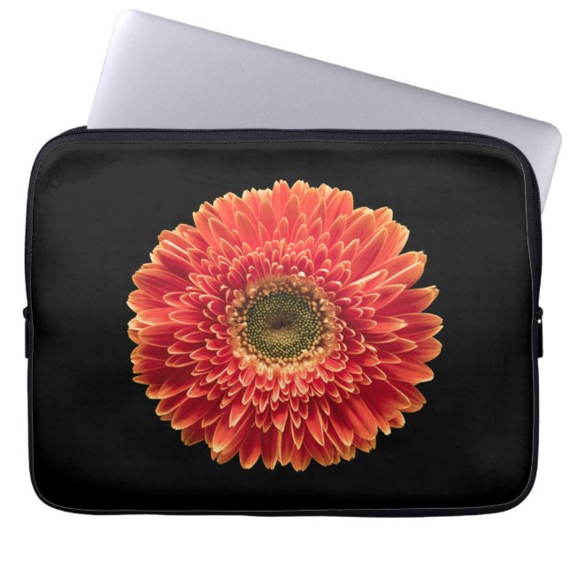 Housse Pour Ordinateur Portable Fleurs | Orange Gerbera Daisy (Devant)