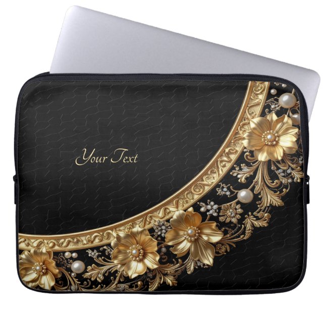 Housse pour ordinateur portable Fleurs Ornementale (Devant)