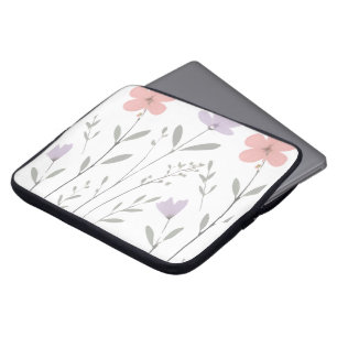 Housse Pour Ordinateur Portable Fleurs Pastel Bloom pour adolescentes