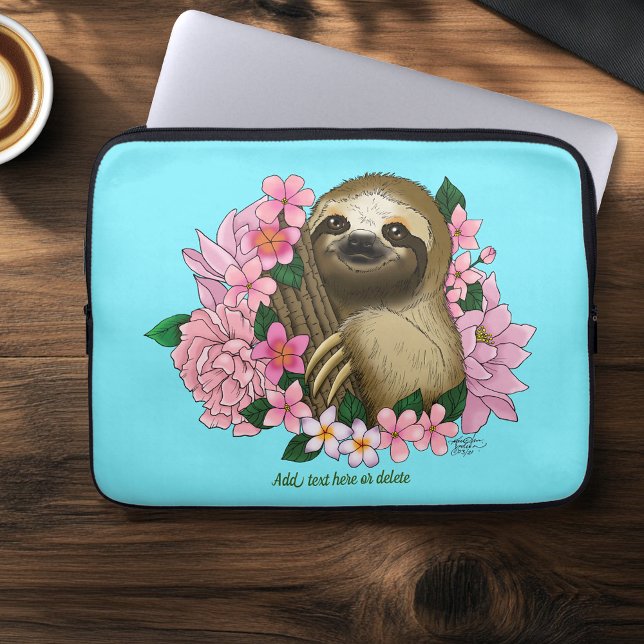 Housse Pour Ordinateur Portable Fleurs roses parentes (Créateur téléchargé)